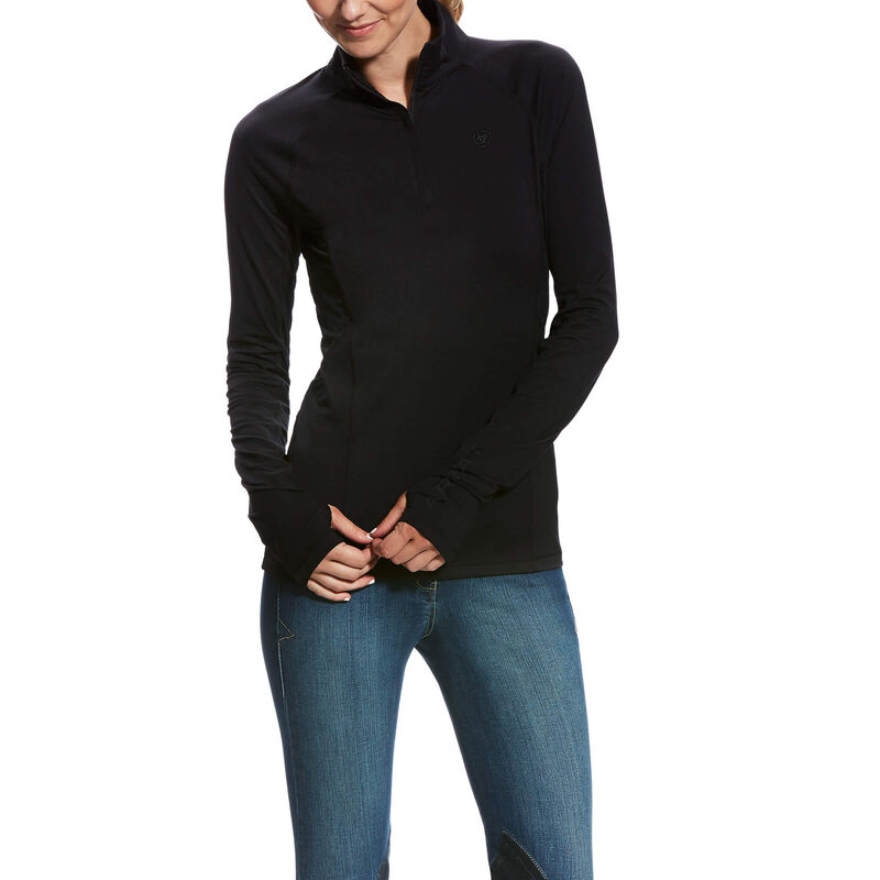 WOMENS LOWELL 2.0 1/4 ZIP BLACK - Image 2