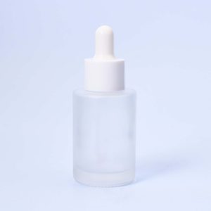 30ml Frosted Glass Dropper Bottle With White Pipette – Box of 10