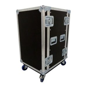 14U Foam Suspended Rack Flight Case with Wheels – Depth 462mm