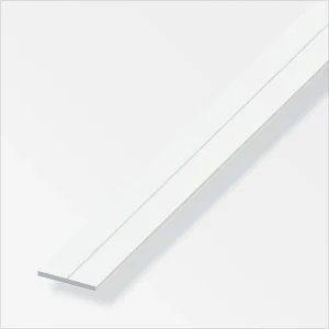 (21848) PVC FLAT BAR 19.5MM X 1M WHITE