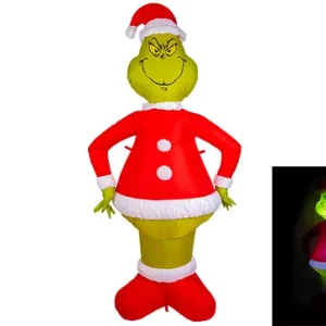 305052 180Cm Grinch Garden Inflatable With Led Lights