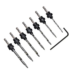 Rolson 7pc Hex Shank Countersink Drill Bit Set 48560