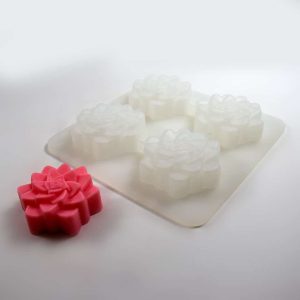 4 Cavity Flower Mould, Silicone