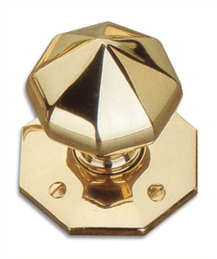 1068 Octagonal Mortice Furn 64mm PB (SET) - Image 2