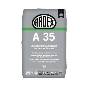 ARDEX A35 Ultra Rapid Drying Cement for Internal Screeds Grey 25kg