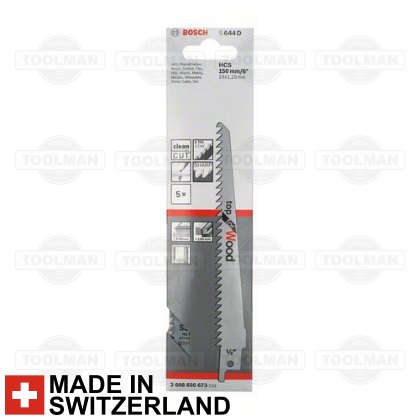 Bosch 5 Pce S644D Reciprocating Saw Blade Pack