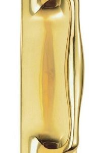 Pull Handle On Back Plate Polished Brass (EACH)