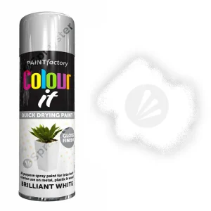 Colour It Brilliant White Spray Paint Gloss 250ml