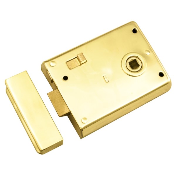 EUROSPEC RLE8043PB Rim Latch W/SNib 105x80mm PB (EACH)