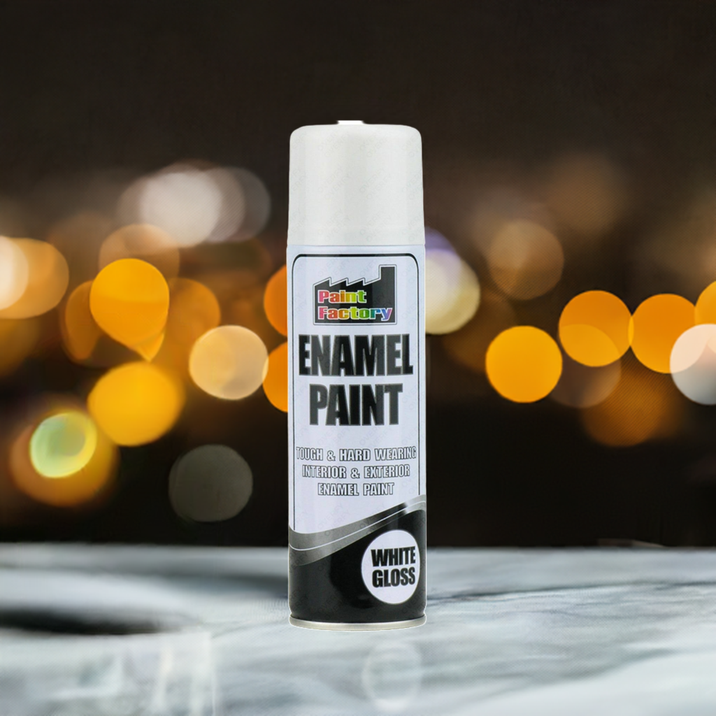 Gloss White Enamel Spray Paint 400ml - Image 2