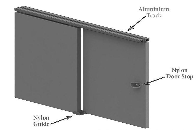 COBURN 06006 Twin 60 Wardrobe Sliding Door Gear1800mm 2 Door (SET) - Image 5
