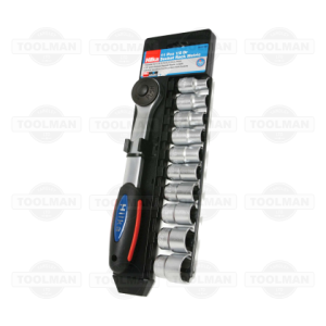 Hilka ProCraft 10 Pce Hex Socket Set With Ratchet – 1/2″D
