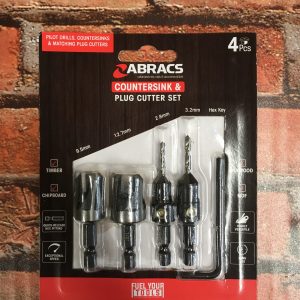 Abracs 4 PCS Countersink And Plug Cutter Set