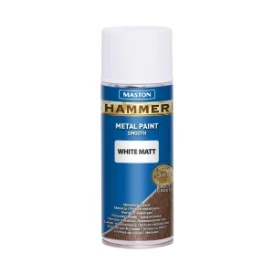 Maston Spray Paint Hammer Smooth White Matt 400ml