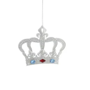 P025945 Festive 4.5cm Silver Glitter Crown