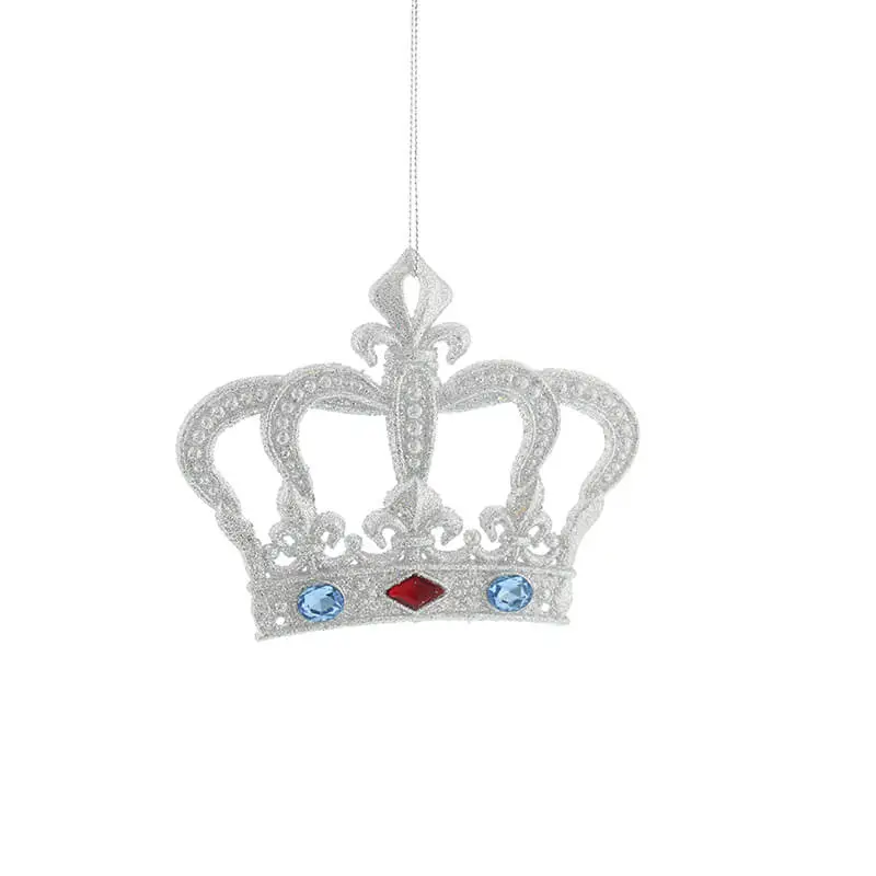 P025945 Festive 4.5cm Silver Glitter Crown