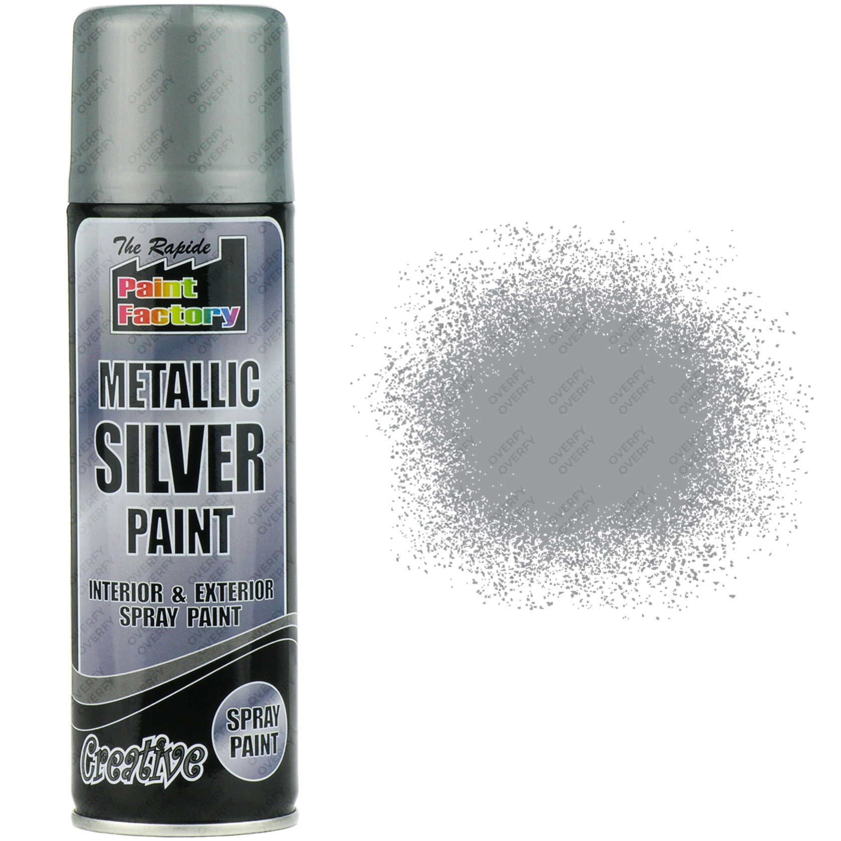 Silver Metallic Spray Paint 200ml - Image 2