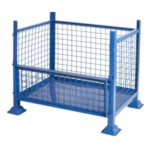 Half-Drop Side Pallet – 460mm Hx 915mm Wx 915mm D – Mesh Sides