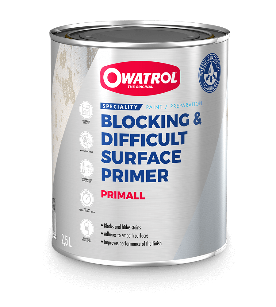 Owatrol Primall, Interior Primer Blocks Stains Primes Difficult Surfaces