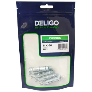 QPIL610 6 x 60 Loose Bolts (Pack Qty 5)