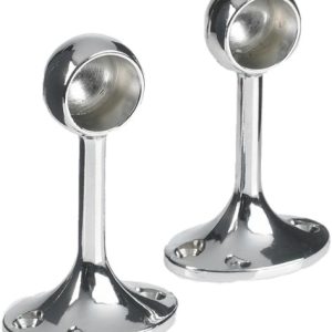 Bracket Rod End 25mm Polished Chrome (PAIR)