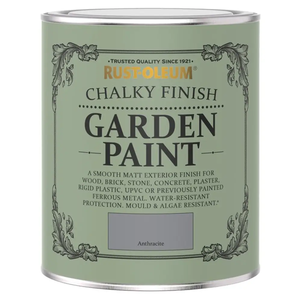 Rust-Oleum Chalky Finish Garden Furniture Paint Anthracite 750ml - Image 2