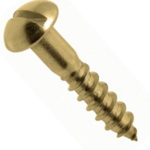 WoodScrew Round Head 4 x 1/2  Brass (EACH)