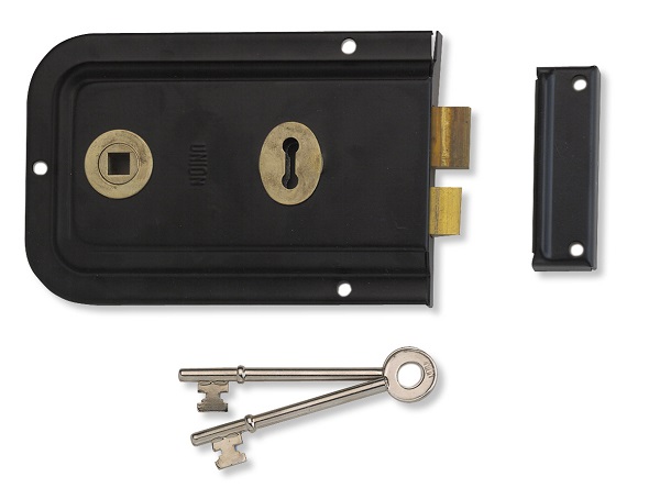 UNION J1445-BJ Rim Sash Lock 3 Lever 152mm Black (EACH) - Image 2
