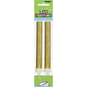 X39131 Gold 15cm Ice Fountain Firework Candle 2 Pack
