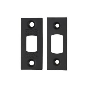 ZOO HARDWARE ZLAP02PCB Tubular Mortice Deadbolt Faceplate Black (EACH)